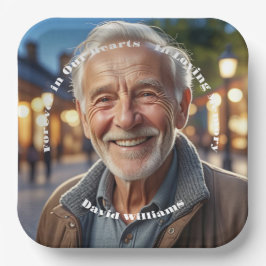 Minimalist 1 speciale foto begrafenis papieren bordje