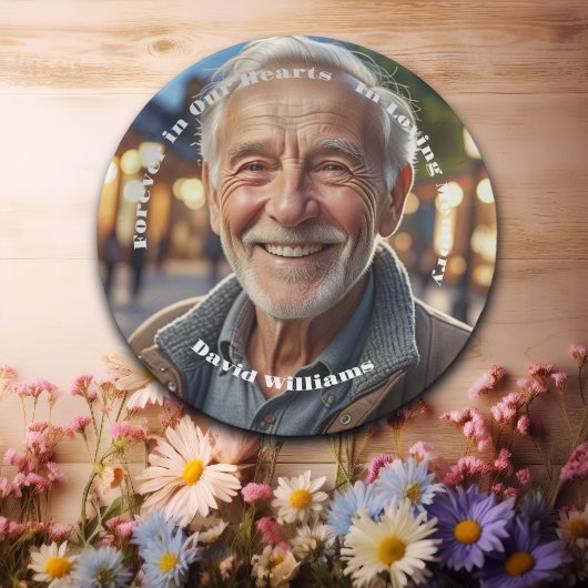 Minimalist 1 speciale foto begrafenis papieren bordje