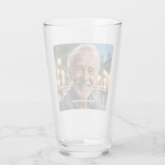 Minimalist 1 speciale foto viering van het leven glas (Achterkant)