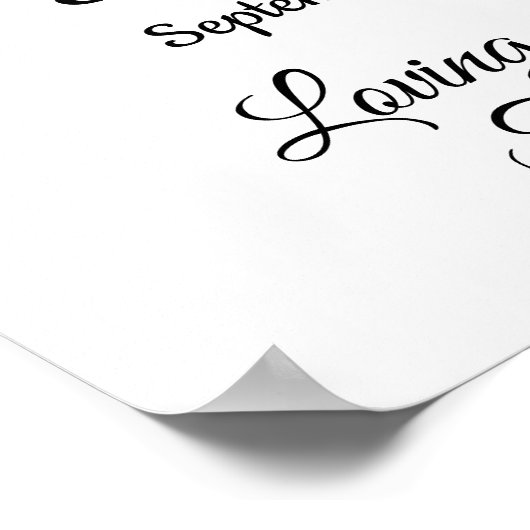 Minimalist 1 Speciale Foto Viering van het Leven  Poster (Hoek)