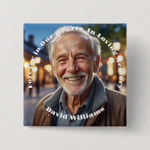 Minimalist 1 speciale foto viering van het leven vierkante button 5,1 cm