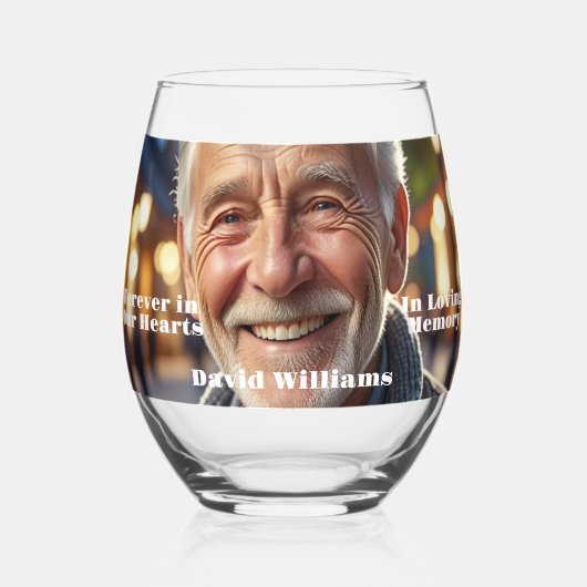 Minimalist 1 speciale foto viering van het leven wijnglas zonder voet (Voorkant)