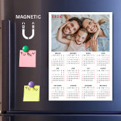 Minimalist 2026 Calendar Photo Magnet