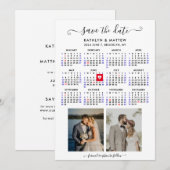 Minimalist 2 Foto 2024 Kalender Sla de datum op Save The Date (Voorkant / Achterkant)