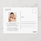 Minimalist 2 foto Modern Script Sla de datum op Briefkaart (Achterkant)
