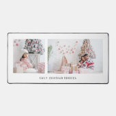 Minimalist 2 foto's Familienamen Wit Bureaumat (Voorkant)