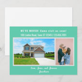 Minimalist 2 Photos We Moved Moving Announcement Aankondiging (Voorkant / Achterkant)