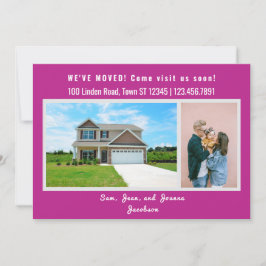 Minimalist 2 Photos We Moved Moving Announcement Aankondiging