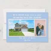 Minimalist 2 Photos We Moved Moving Announcement Aankondiging (Voorkant)