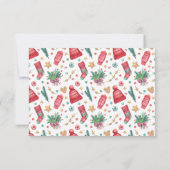 Minimalist 3.5x5-in Illustrated Christmas Elements Notitiekaartje (Achterkant)