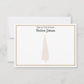 Minimalist 3.5x5-in Illustrated Trees Christmas Notitiekaartje (Voorkant)