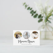 Minimalist 3 Circle Photo Trendy Fotograaf Visitekaartje (Staand voorkant)