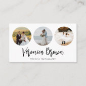 Minimalist 3 Circle Photo Trendy Fotograaf Visitekaartje (Voorkant)