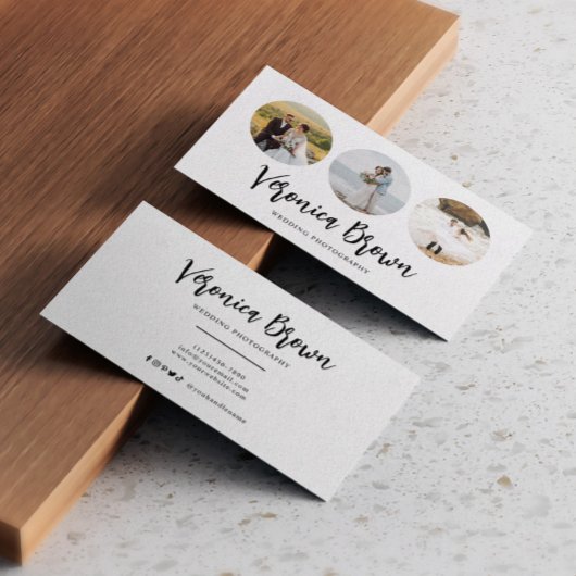 Minimalist 3 Circle Photo Trendy Fotograaf Visitekaartje