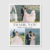 Minimalist 3 foto's bruiloft dank u magneet (Voorkant)