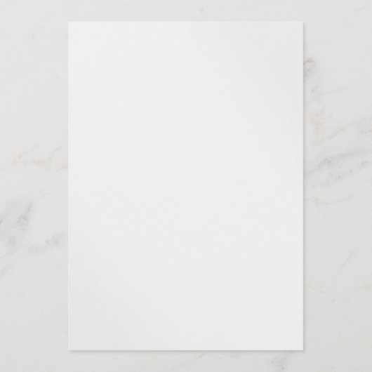 Minimalist 3D White Floral  Luxury Elegant Wedding Menu (Achterkant)