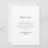 Minimalist 4 fotocollage Baby shower dank u Bedankkaart (Achterkant)