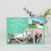 Minimalist 4 Photos We Moved Moving Announcement Aankondiging (Staand voorkant)