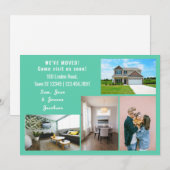 Minimalist 4 Photos We Moved Moving Announcement Aankondiging (Voorkant / Achterkant)