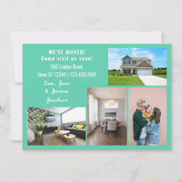 Minimalist 4 Photos We Moved Moving Announcement Aankondiging