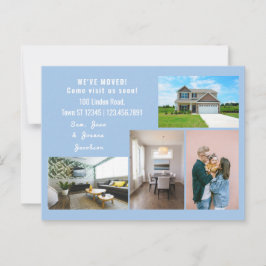 Minimalist 4 Photos We Moved Moving Announcement Briefkaart