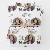 Minimalist 50 en Fabulous Foto 50e Verjaardag Inpakpapier Vel (In situ)