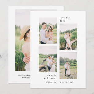 Minimalist 5 Custom Photo Wedding Sla de datum op Kaart