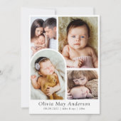 Minimalist 5 Photo Arch Bedankt Geboorte Aankondiging (Voorkant)