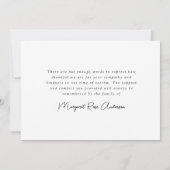 Minimalist 6 foto rouwbegrafenis dank u kaart (Achterkant)