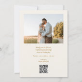 Minimalist 9 Photo Ivory Burgundy Wedding Kaart (Achterkant)