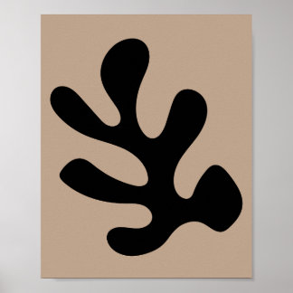 Minimalist Abstract Algae Matisse Style Poster
