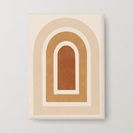 Minimalist Abstract Arch Print - Earth Tones Button