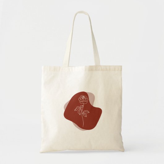 Minimalist Abstract Boho Rose Tote Bag (Voorkant)