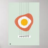 Minimalist Abstract Egg poster with Bass design (Voorkant)