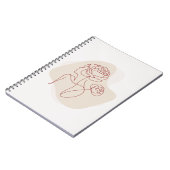 Minimalist Abstract Floral Line Art  Notitieboek (Linkerzijde)