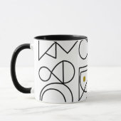 Minimalist Abstract Geometric Line Art Mug Mok (Links)