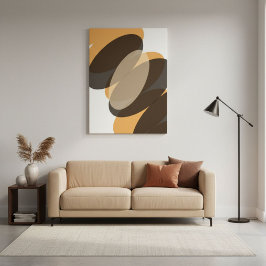 Minimalist abstract geometric shapes contemporary  canvas afdruk