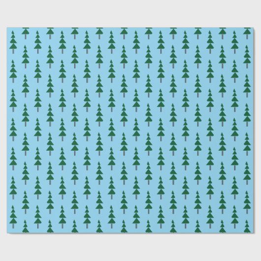 Minimalist Abstract Green Chic Christmas Tree Cadeaupapier (Vlak)
