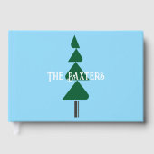 Minimalist Abstract Green Chic Christmas Tree Gastenboek (Voorkant)