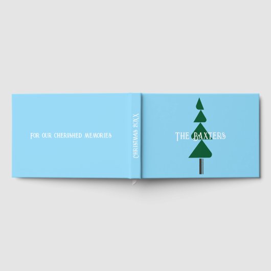 Minimalist Abstract Green Chic Christmas Tree Gastenboek (Volledig)
