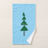 Minimalist Abstract Green Chic Christmas Tree Handdoek (Handdoek)