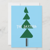 Minimalist Abstract Green Chic Christmas Tree Kaart (Voorkant)