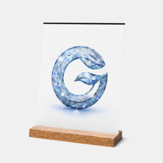 Minimalist Abstract Letter G  Acryl Bord (Hoek)