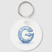 Minimalist Abstract Letter G – Modern Geometric De Sleutelhanger (Achterkant)