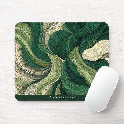 Minimalist Abstract Nature Earthy Green Botanical Muismat (Met muis)