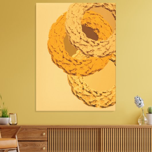 Minimalist Abstract Painting – Geometric Wall Art Canvas Afdruk (Insitu (Woonkamer))