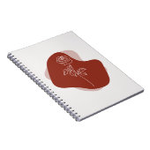 Minimalist Abstract Rose Line Art  Notitieboek (Rechterzijde)