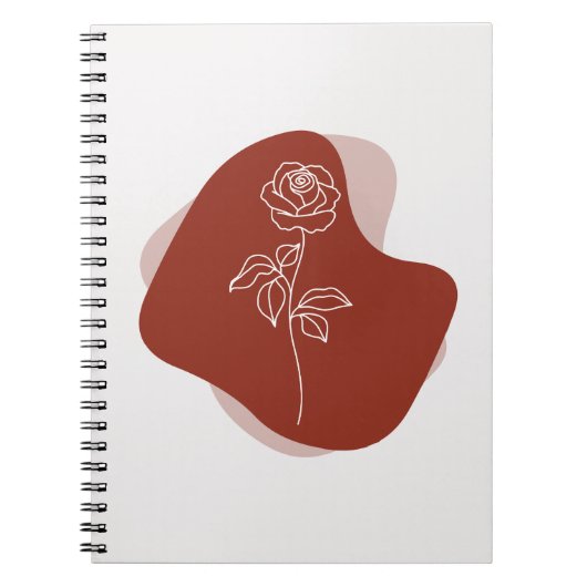Minimalist Abstract Rose Line Art  Notitieboek (Voorkant)
