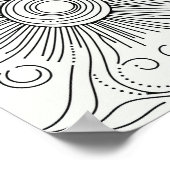 Minimalist Abstract Sun Art Poster (Hoek)