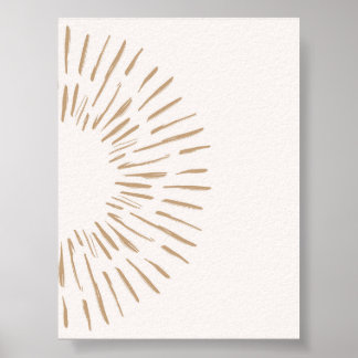 Minimalist Abstract Sun Rays Print